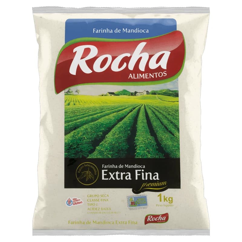 Farinha de Mandioca Branca Rocha 1kg