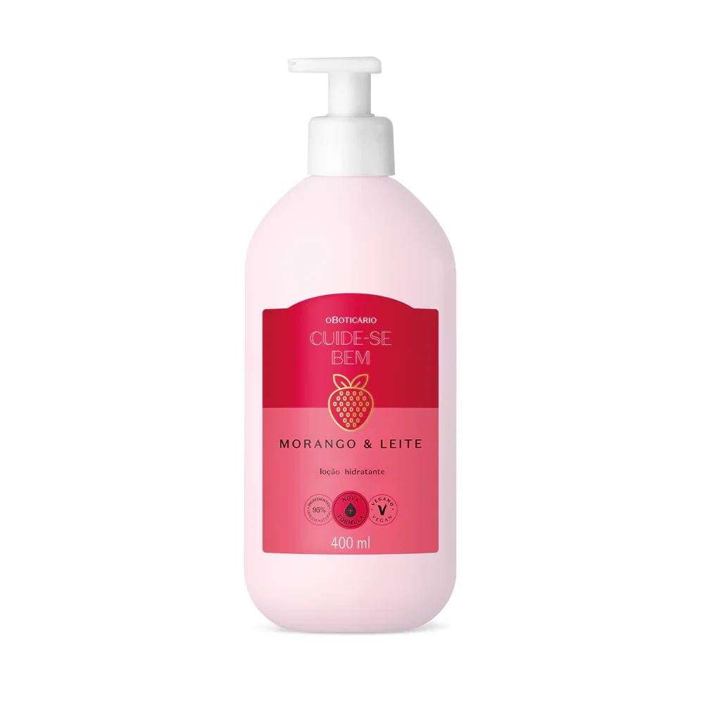 Loção Hidratante Cuide-se Bem Morango e Leite 400ml
